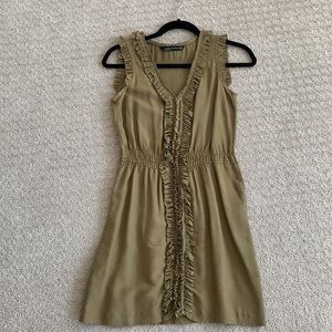 Zara olive green short summer dress